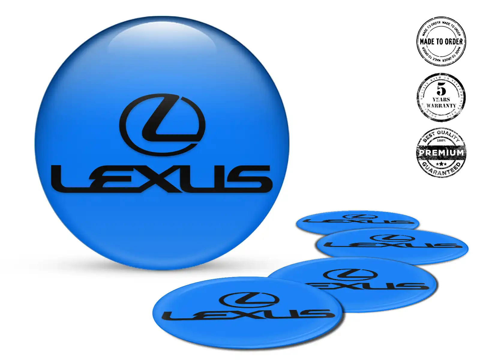 Lexus Pegatina de Tapacubos Estilo Etiquetas Cúpula Alta Calidad